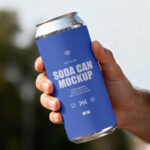Soda Can Mockup in Hand