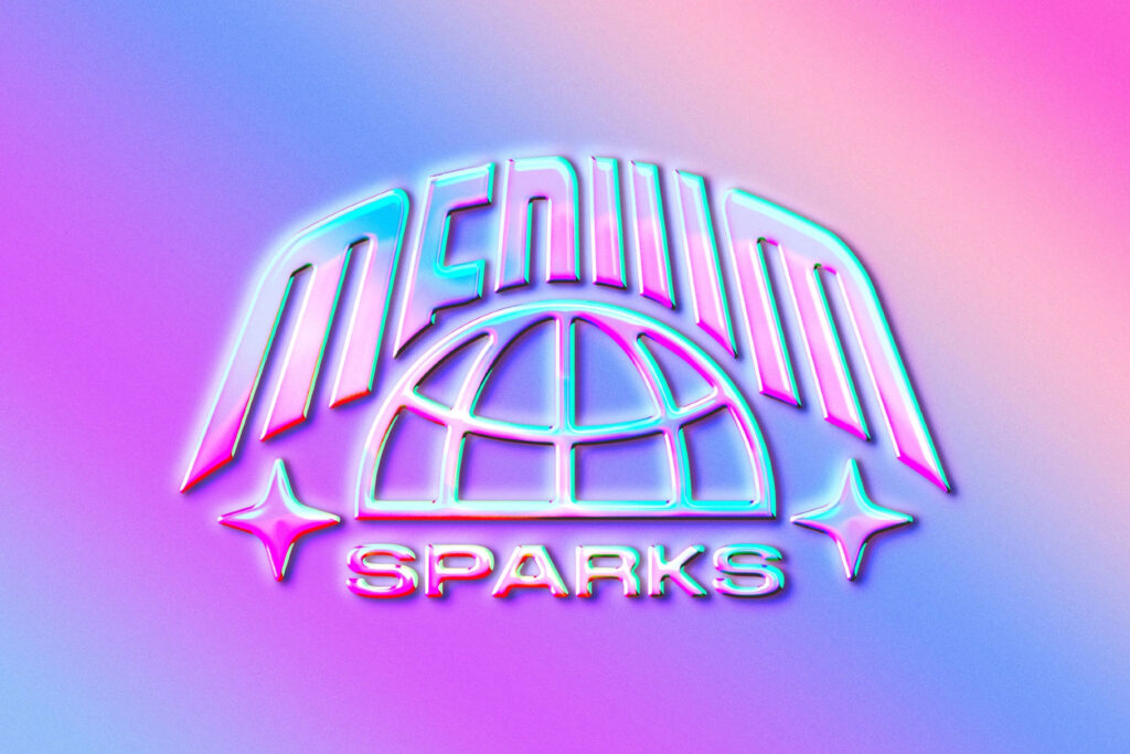 Soft Holographic Text Effect / Logo Mockup