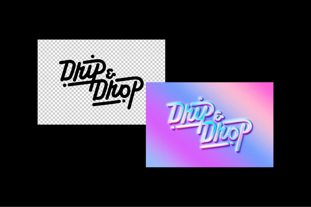 Soft Holographic Text Effect / Logo Mockup