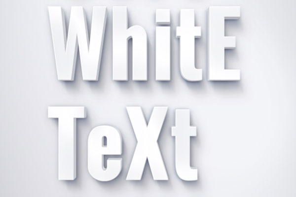 Soft White Text Effect