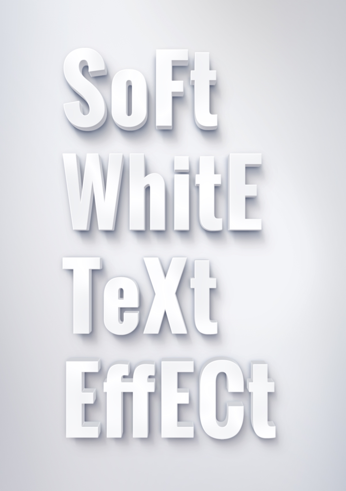 Soft White Text Effect FREE PSD