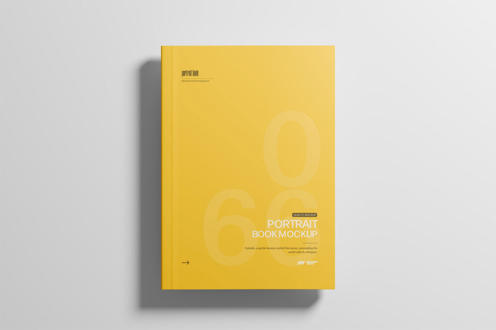 Softcover Book Cover Mockup From Top