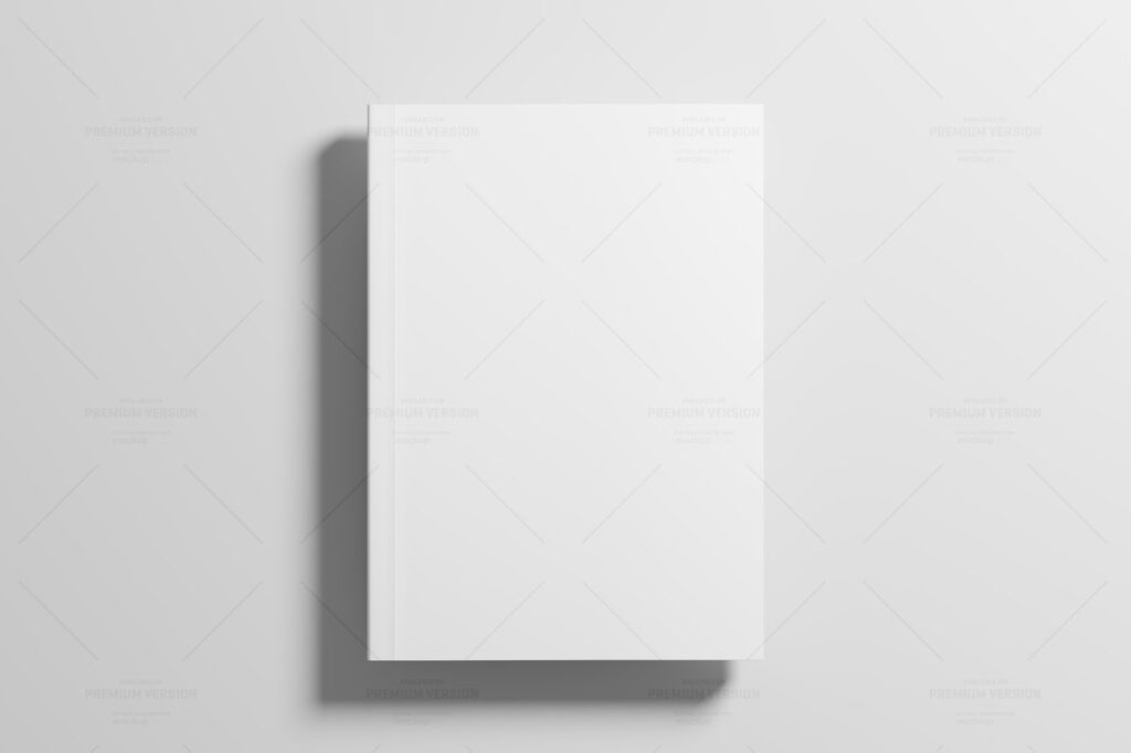 Softcover Book Cover Mockup From Top