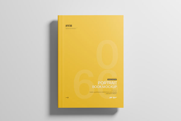 Softcover Book Cover Mockup From Top