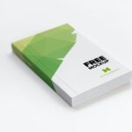 Perspective View of Softcover Trade Book Mockup