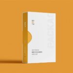Software Box Mockup with Slip Case in 4 Showcases