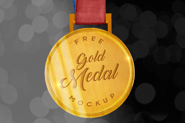 Sports High Quality Classic Gold Medal Mockup