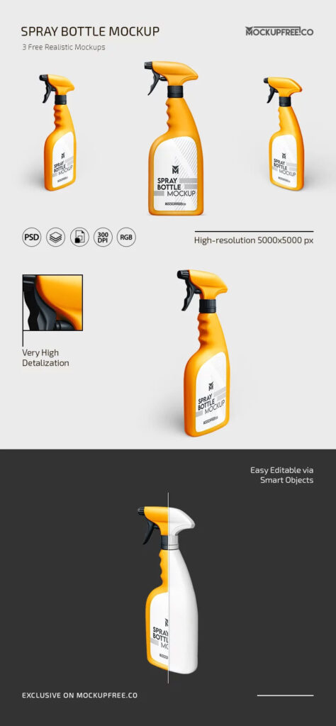 Spray Bottle Mockup