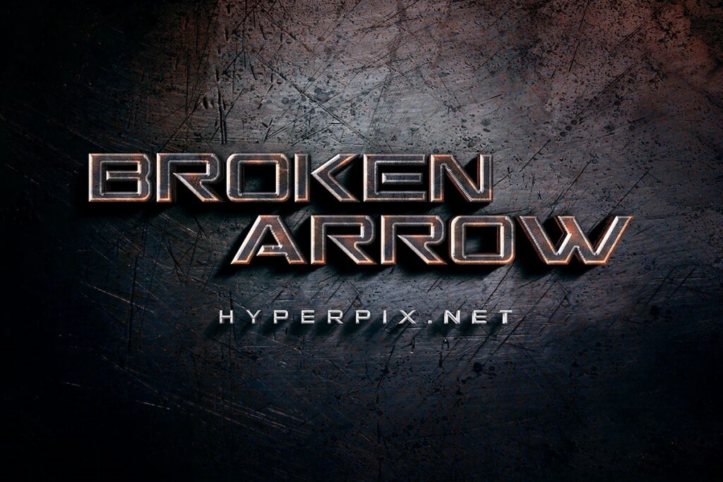 Square 3D Rusty Metal Text Effect