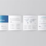 Square 4 Fold Brochure Mockup in 4 Sights
