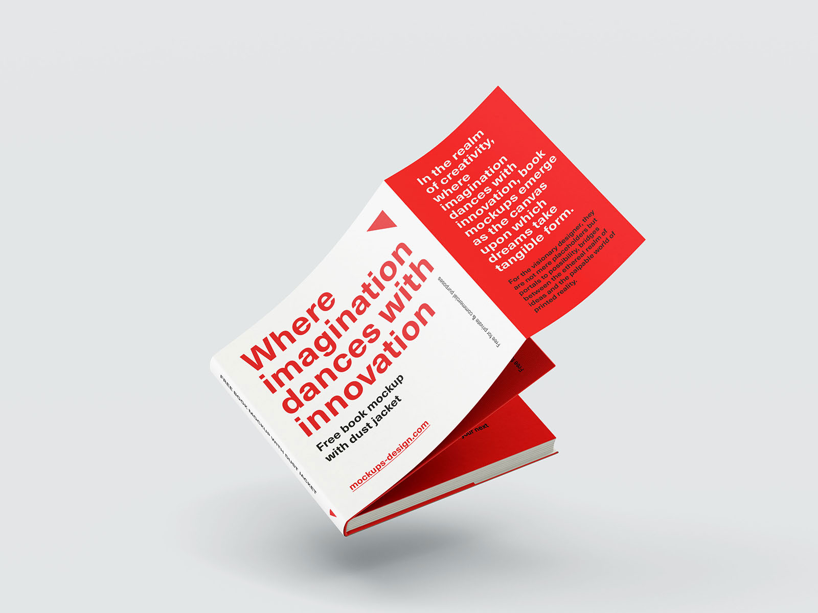 Free Square Book Dust Jacket Mockup PSD Template