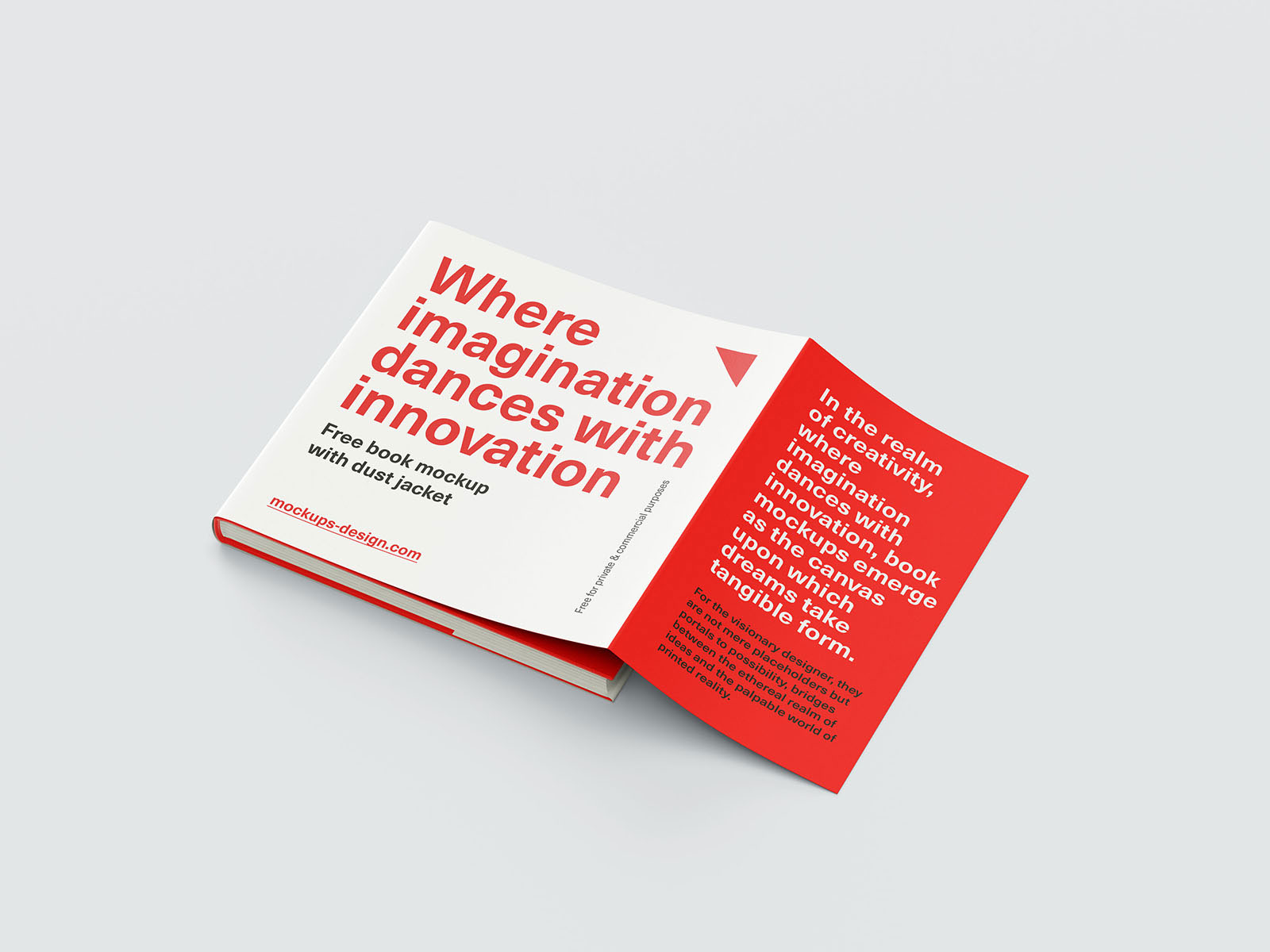 Free Square Book Dust Jacket Mockup PSD Template