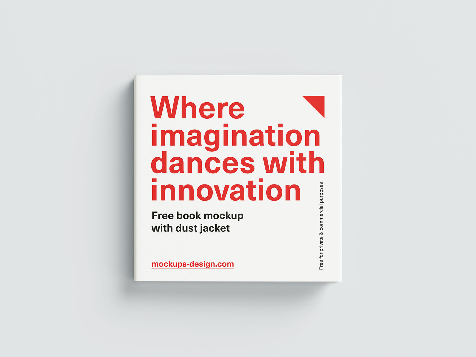 Free Square Book Dust Jacket Mockup PSD Template