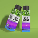 Square Bottle Body Wash Bottle Mockup