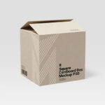 Square Cardboard Box Mockup Design