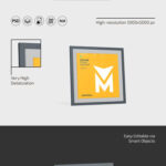 Square Frame Mockup in 3 Sights