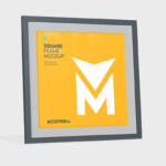 Square Frame Mockup in 3 Sights