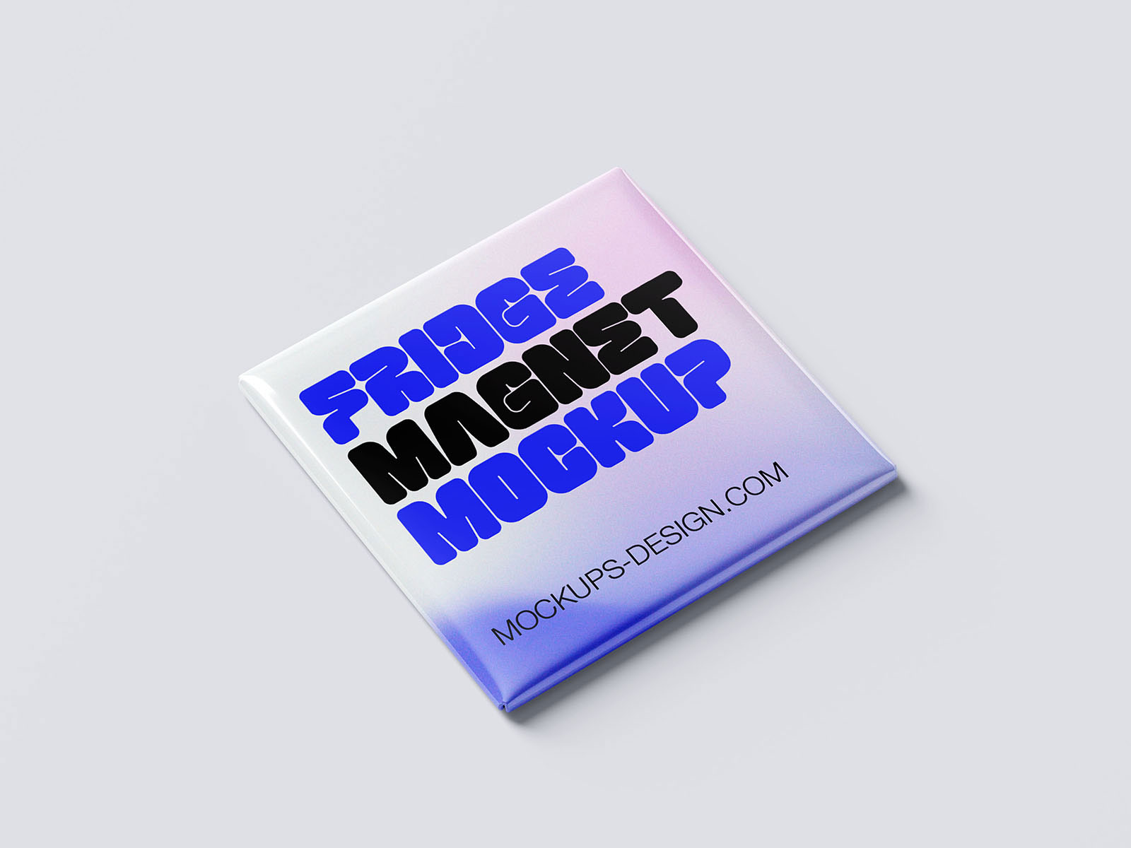 Free Square Fridge Magnet Mockup PSD Template