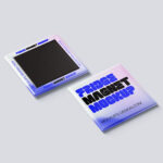 Square Fridge Magnet Mockup