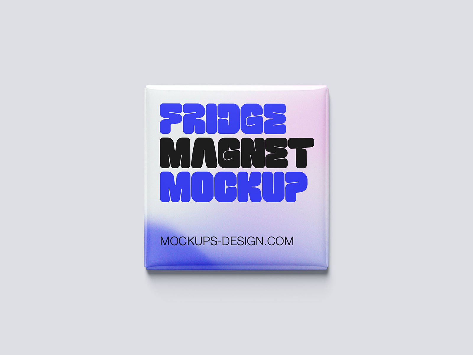 Free Square Fridge Magnet Mockup PSD Template