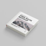 Square Hardcover Book Mockup in 6 Various Visions