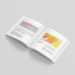 Square Hardcover Book Mockup in 6 Various Visions