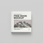 Square Hardcover Book Mockup in 6 Various Visions
