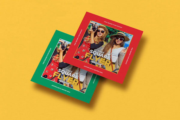 Square High Quality Flyer Mockup