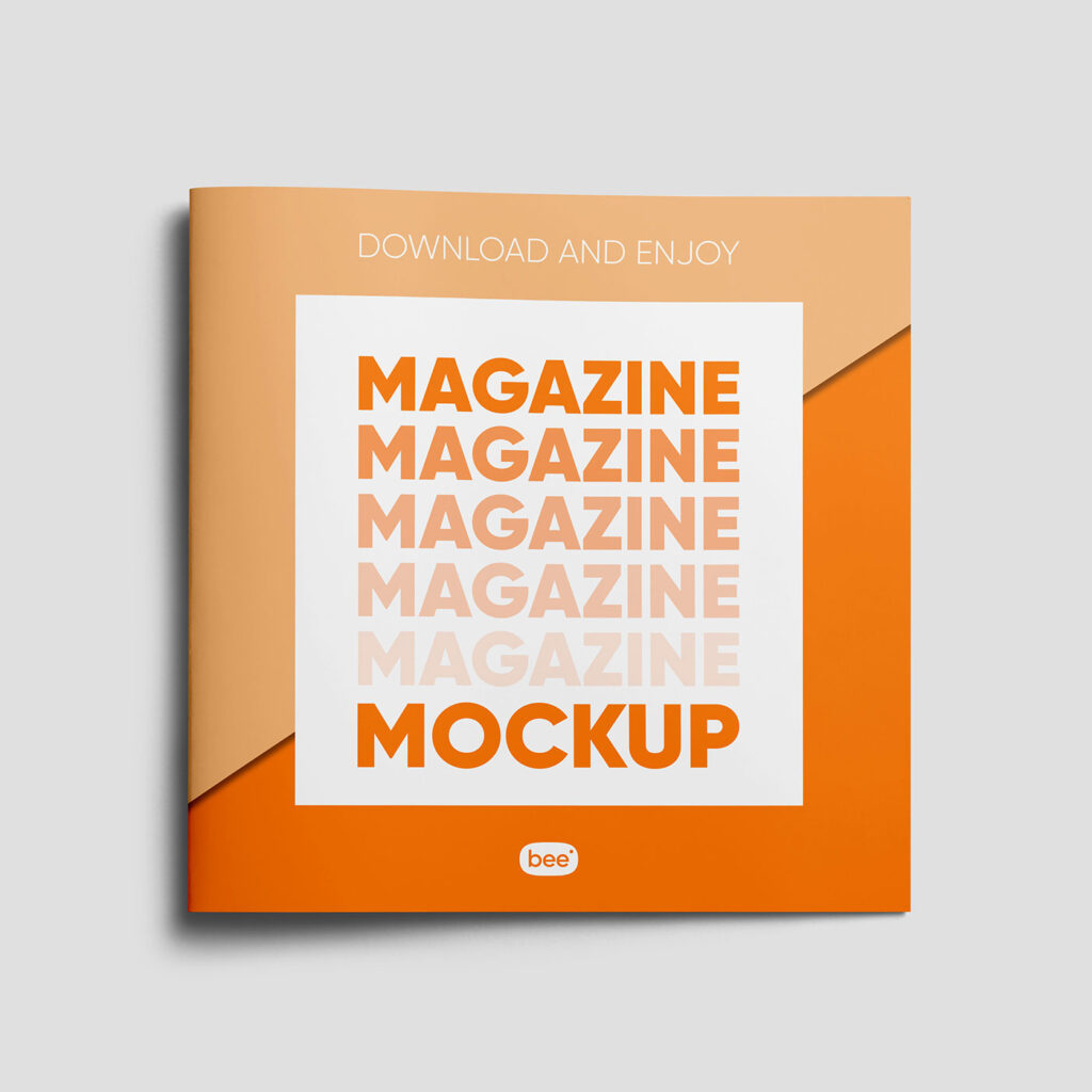 Square Magazine Cover Mockup