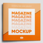 Square Magazine Cover Mockup