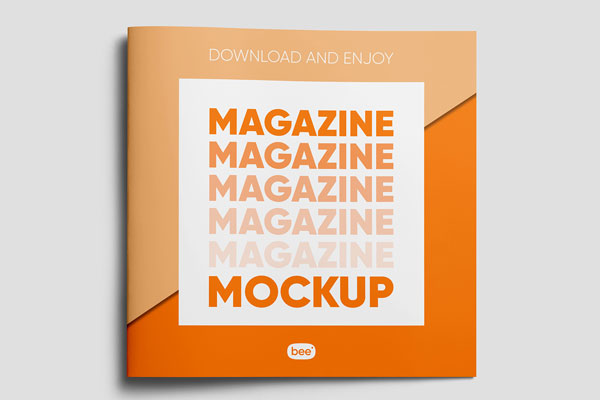 Square Magazine Cover Mockup