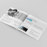 Square Magazine Mockup in 3 Shots