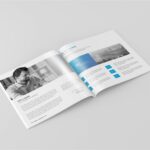 Square Magazine Mockup in 3 Shots