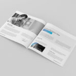 Square Magazine Mockup in 3 Shots