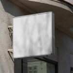 Square Mounted Street Sign Mockup