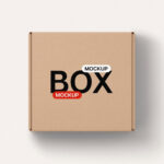 Square Package Box Mockup