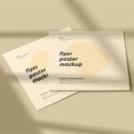 Square Poster Mockup in 4 Different Views
