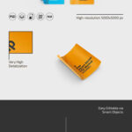 Square Sticker Mockup in 3 Sights