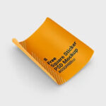 Square Sticker Mockup in 3 Sights