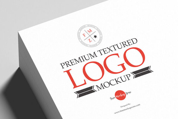 Stack of Paper Branding Logo Mockup