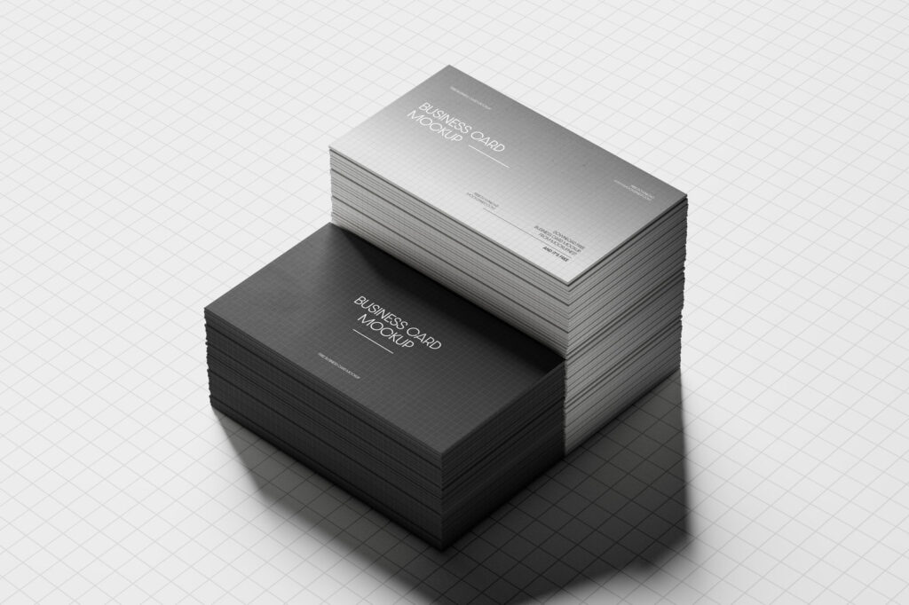 Stacked Business Card Mockup