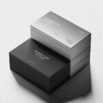 Stacked Business Card Mockup