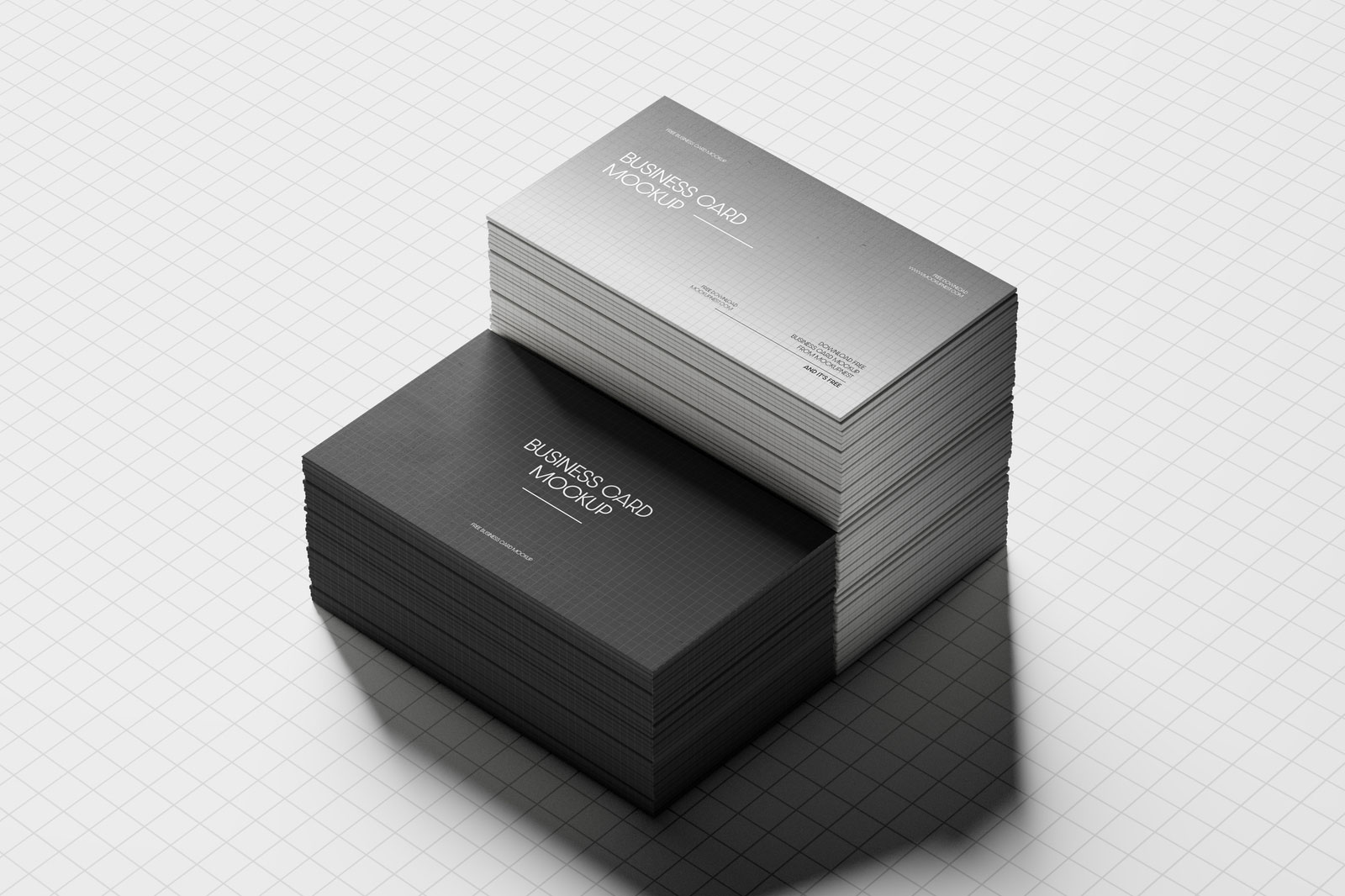 Free Stacked Business Card Mockup PSD Template