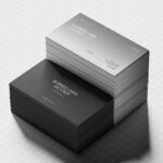Stacked Business Card Mockup