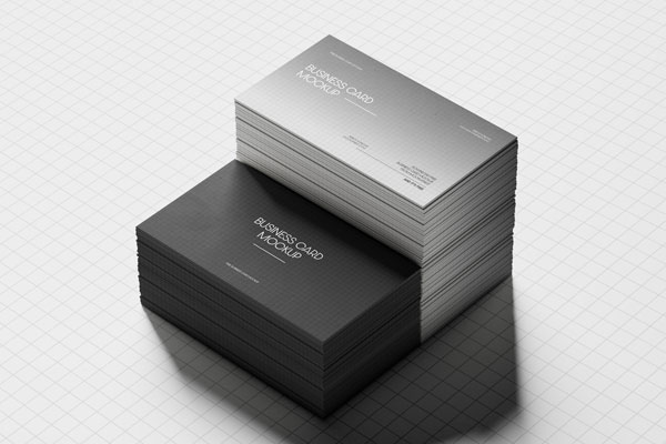 Stacked Business Card Mockup