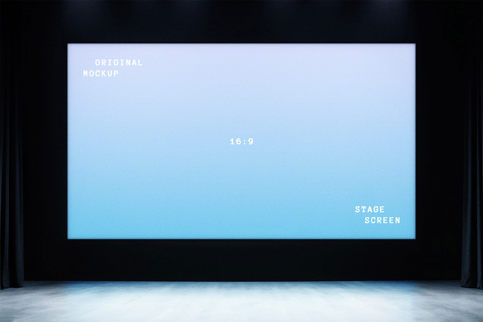 Free Stage Screen Mockup PSD Template