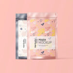 Stand Up Pouch Mockup in 4 Different Visions