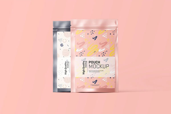 Stand Up Pouch Mockup in 4 Different Visions