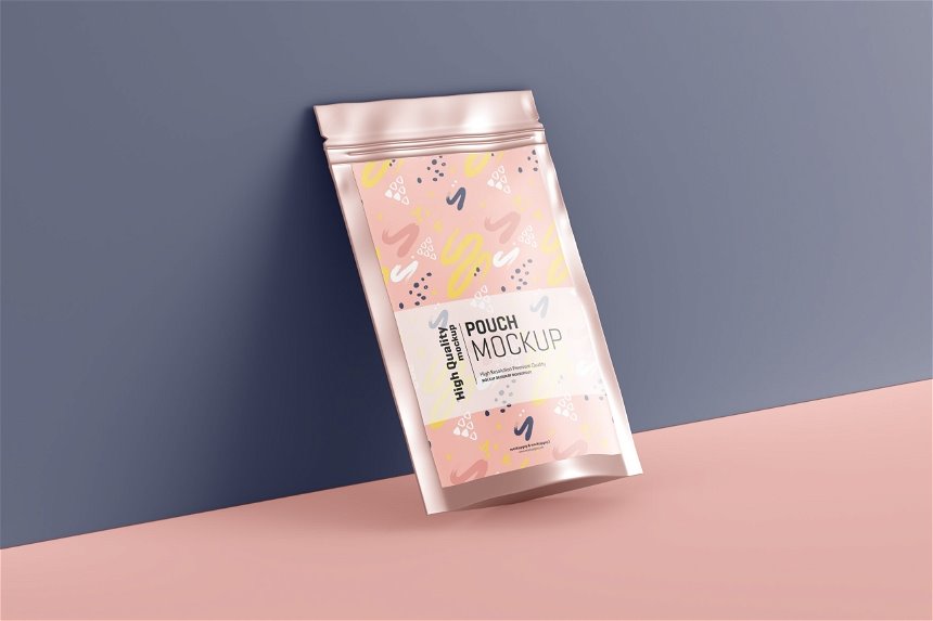 Stand Up Pouch Mockup in 4 Sights