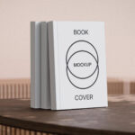 Standing 3 Book Covers Mockup
